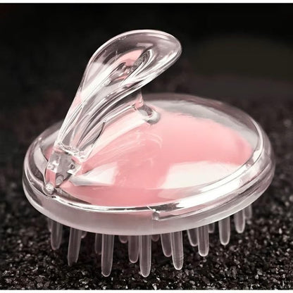 Hair Scalp Massager Shampoo Brush Head Massage Soft Silicone Bristles And Remove Dandruff Growth Deep Cleaning (Pack of 1)�